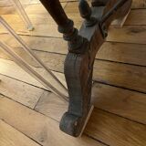 Wooden and iron bistro table