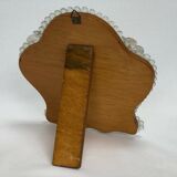 Miroir murano venice 1900 structure bois opalescent stylisées 22x24cm