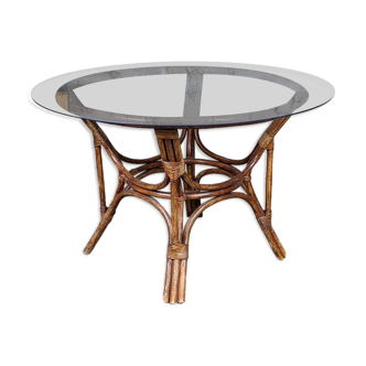 Rattan dining table