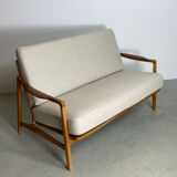 2seater sofa in oak by Tove & Edward Kindt-Larson