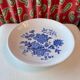 Tea cup and sub-cup English dishes blue flowers