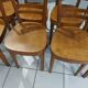 Suite of 8 chairs of Bistrot art deco Fischel 1950s