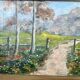 Vintage Landscape oil on canvas With Wooden frame