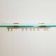 Brass and Glass R14G Wall-Mounted Coat Rack from Peter Ghyczy, 1980s