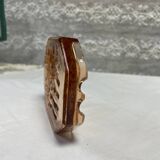 Cendrier verre rosé octogonal esprit art déco