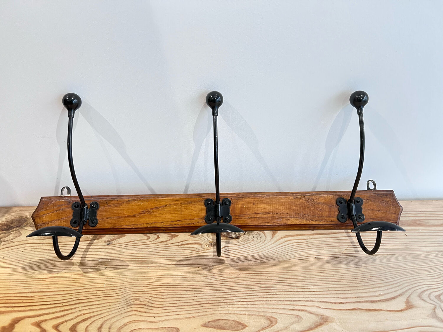 Wood and metal hooks