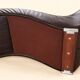 70s design chaise longue, chocolate leather, tufted, profile S.