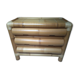 Commode en bambou brut 3 tiroirs