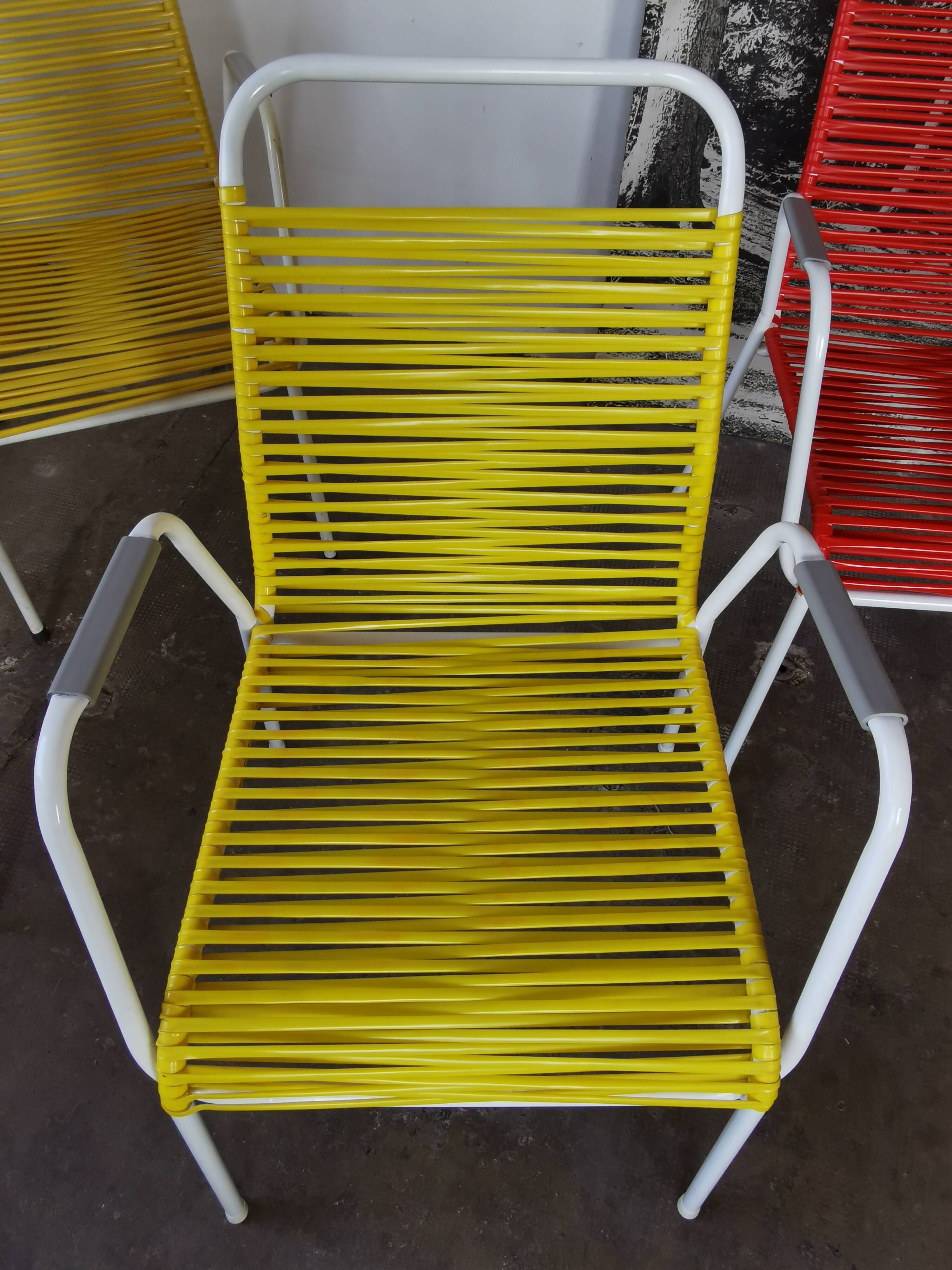 Set of 4 garden armchairs