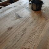 Farmhouse table in solid oak and pine, raw, washed, 212x93