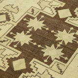 1950s hand-knotted turkish beige rug 135 cm x 236 cm