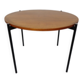 Round Teak and Steel Coffee Table from Thonet, 1950s