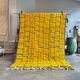 Moroccan wool Berber rug yellow rug