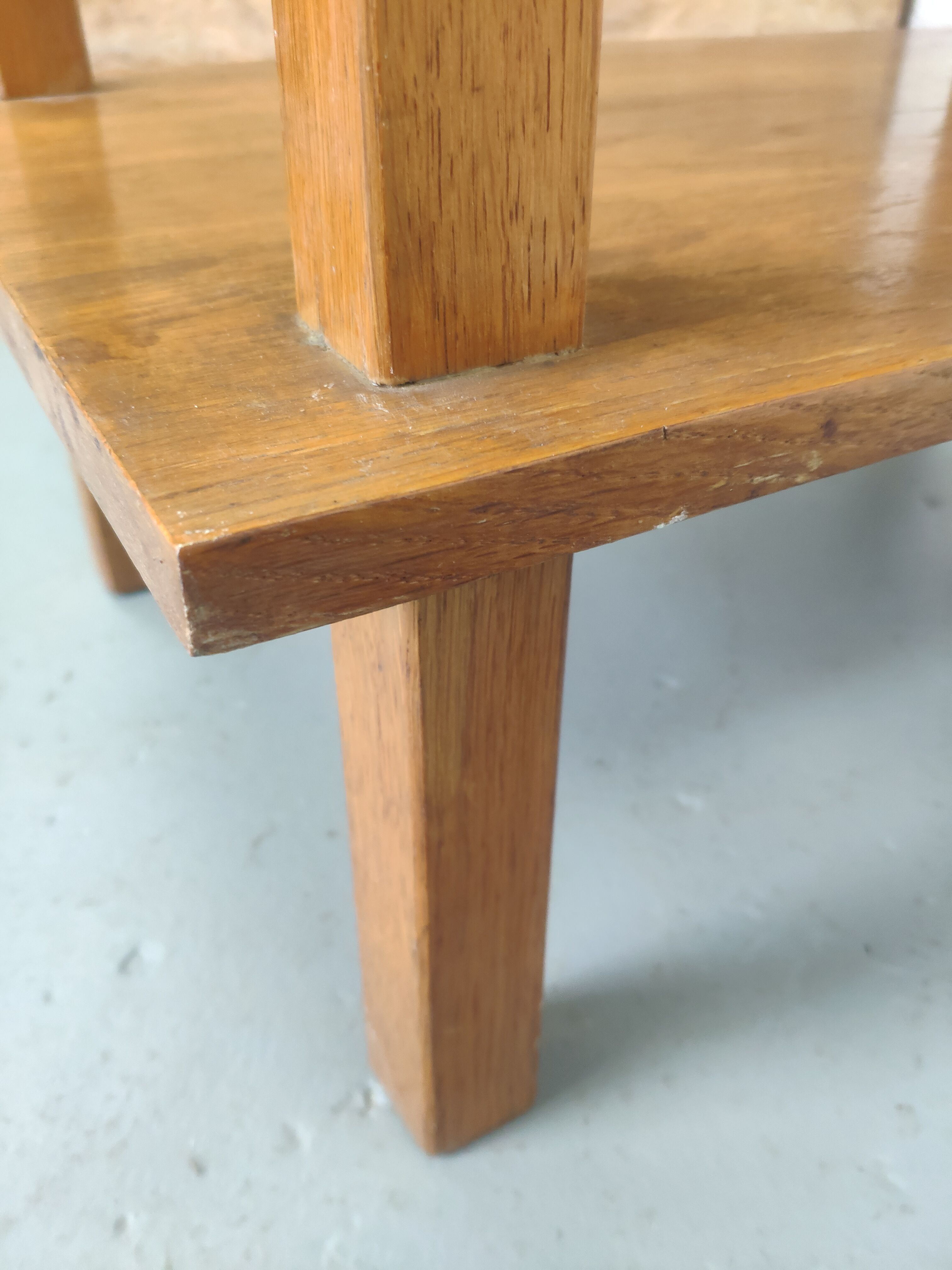 Wooden coffee table with top