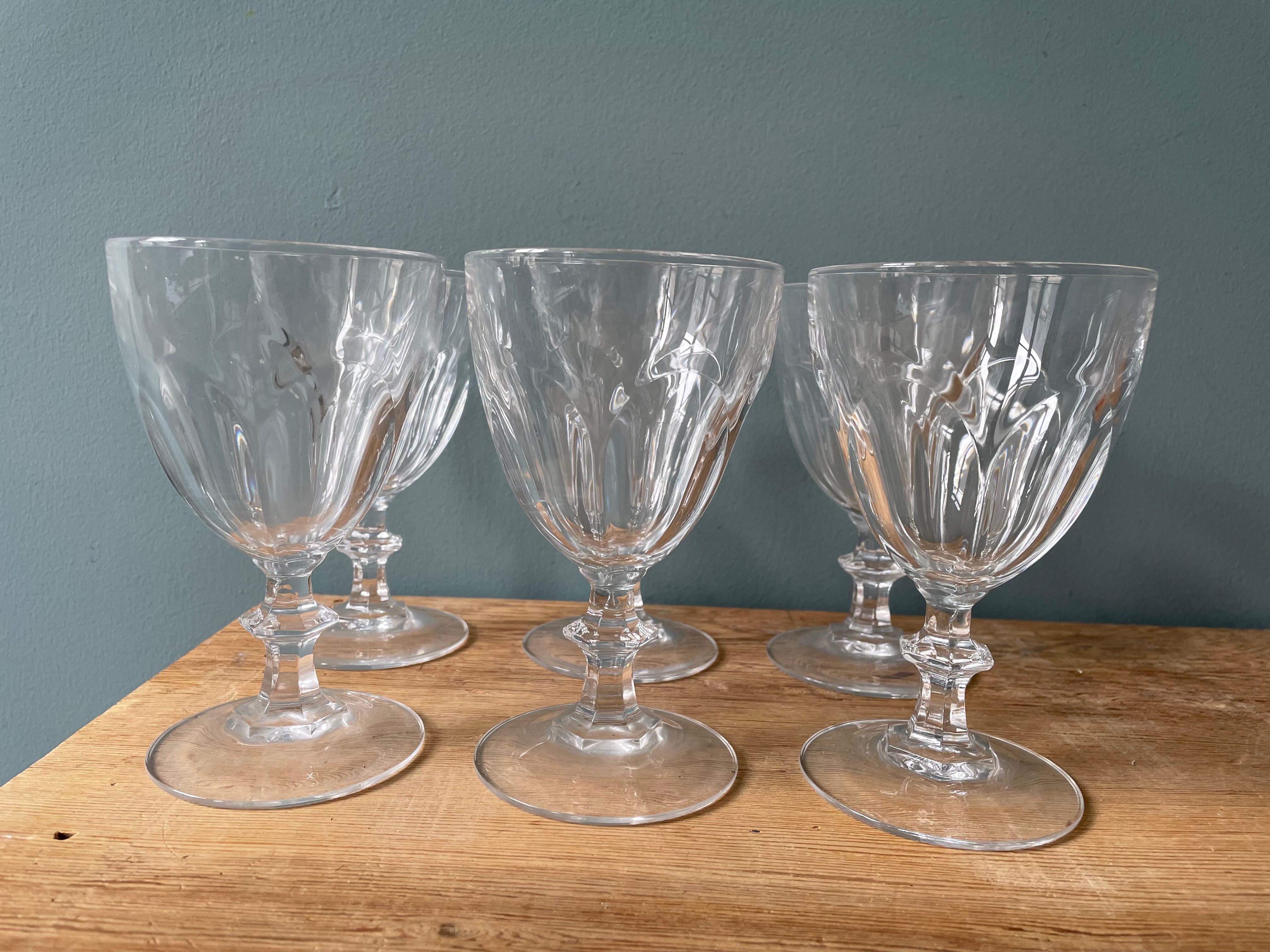 Set of 6 Arques crystal water glasses