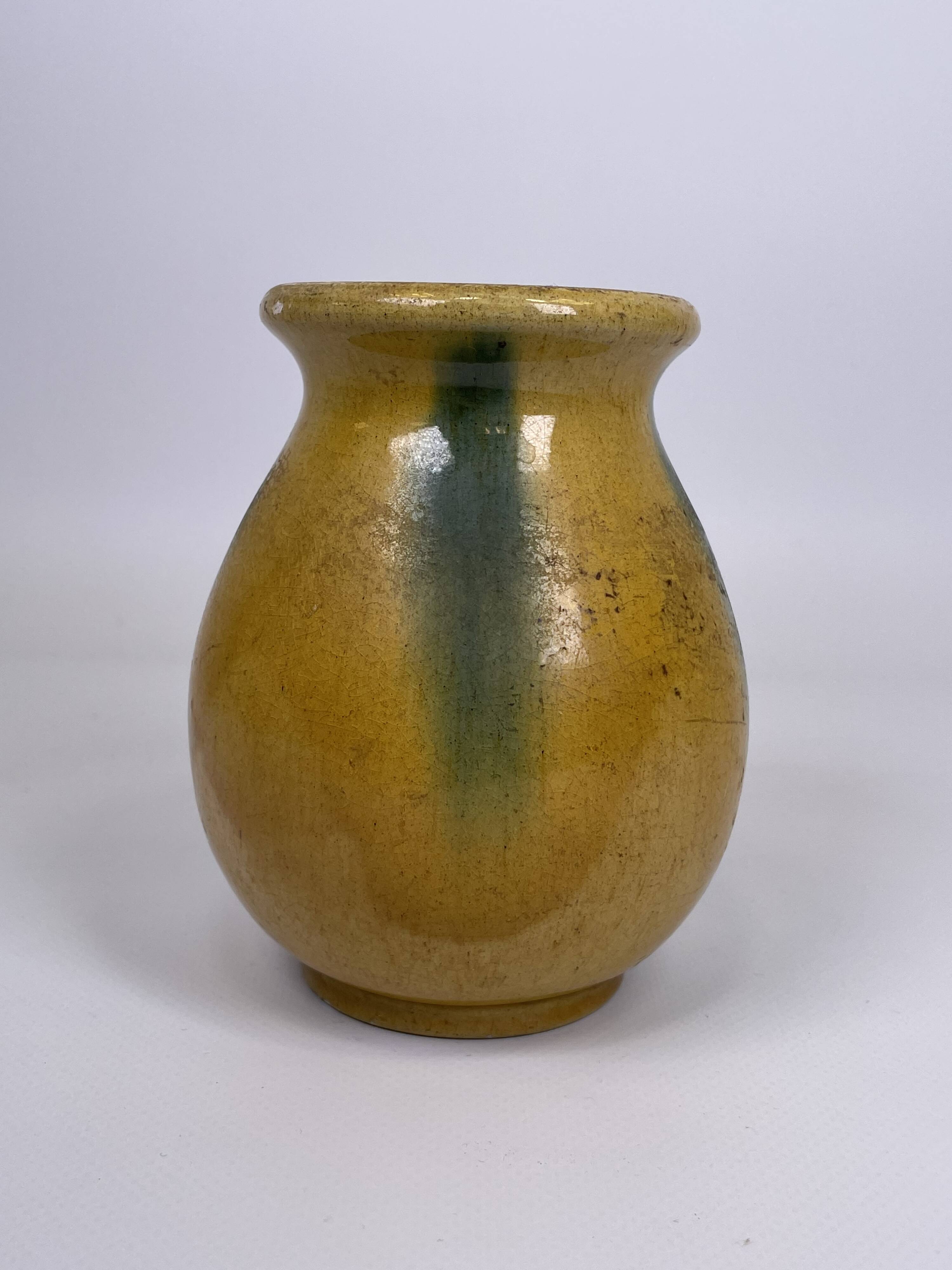 Small yellow ball vase