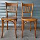 Pair of authentic antique Fischel Vintage bistro chairs