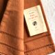 Antique linen and cotton towel dyed terracotta