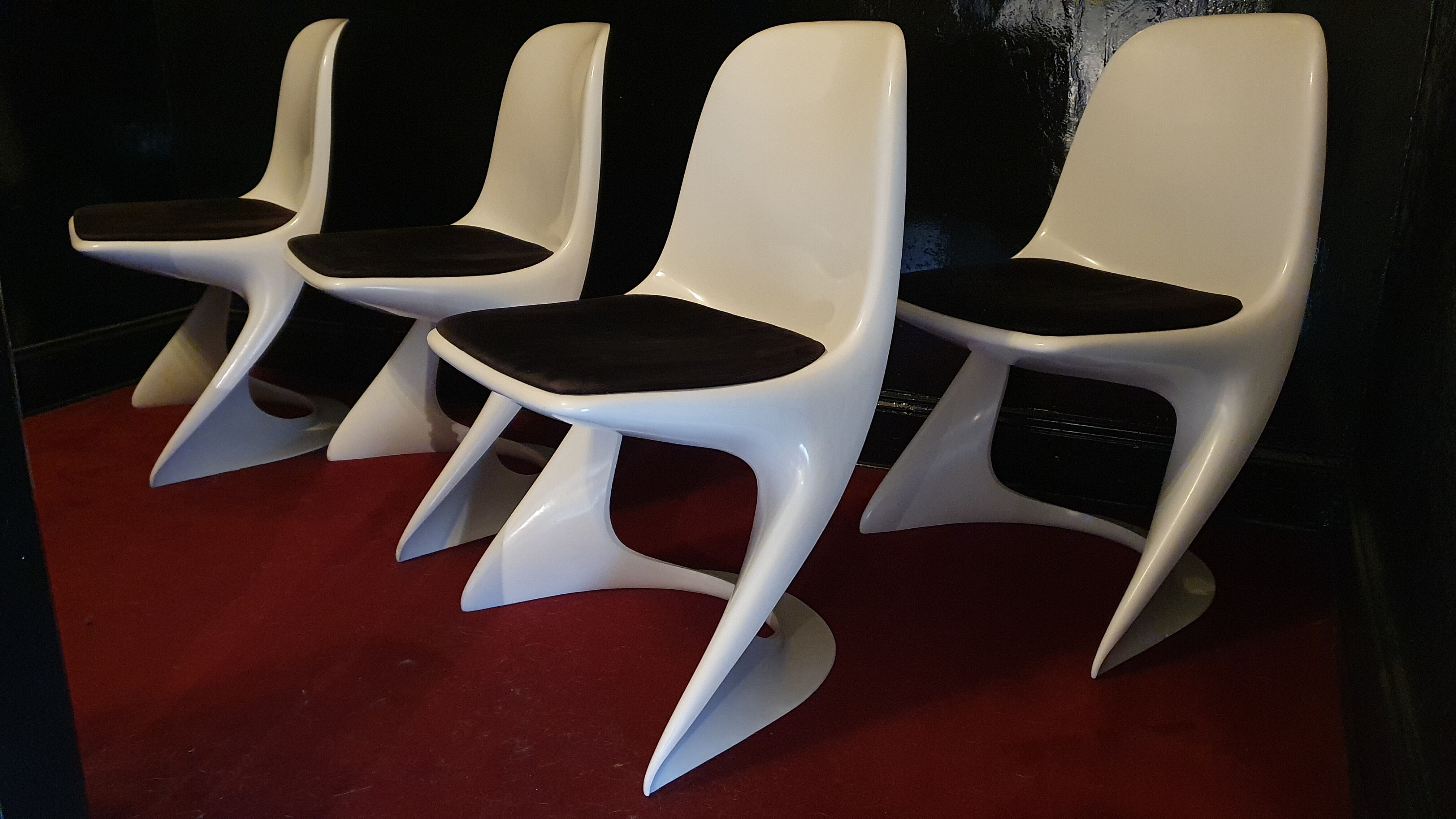 Lot 4 chaises casala vintage par Alexander Begge 1ère édition