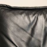 Vintage armchair by Johan Bertil Häggström for Ikéa in leather and chrome metal, 1970s