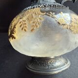 Glass or gold crystal ewer – Gallia Métal Alfénide for Christofle