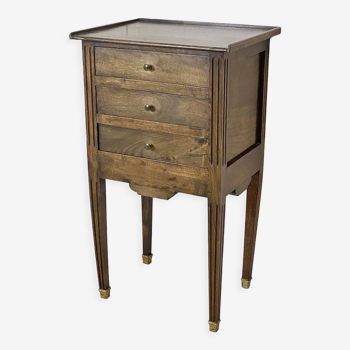 Walnut bedside table 1900