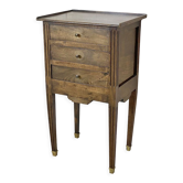 Walnut bedside table 1900