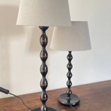 Paire lampes bobines ikea vintage