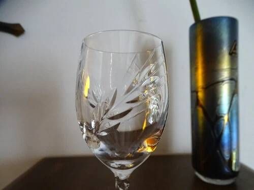 CRISTAL D'ARQUES "Fleury Epi" 6 cooked wine port glasses crystal 7 cl - H 13.5 cm