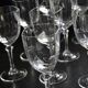 11 Arques crystal water glasses with an original square shape