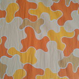 Sheet 2 people puzzle orange seventies 70s vintage