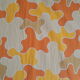 Sheet 2 people puzzle orange seventies 70s vintage