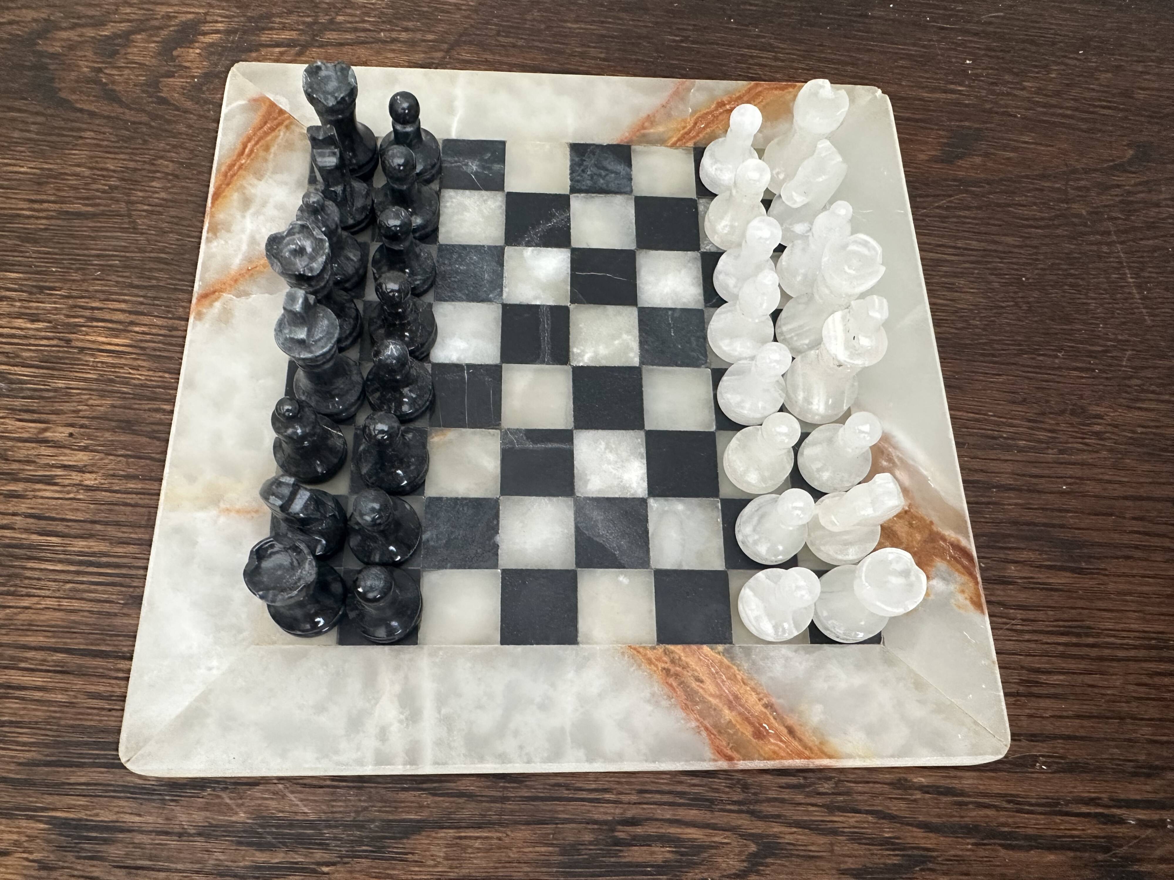 Vintage marble chess set 21/21 cm