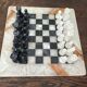 Jeu d'échecs vintage en marbre 21/21 cm