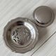 Silver-plated shell butter dish