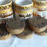 5 ceramic spice jars.