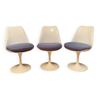 Set of three Tulip chairs, Rudi Bonzanini, Italy, 1970s