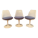 Set of three Tulip chairs, Rudi Bonzanini, Italy, 1970s