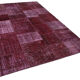 Hand-Knotted Turkish Vintage 193 cm x 300 cm Red Patchwork Rug