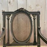 Pair of Louis XVI armchairs with re-edging and caning