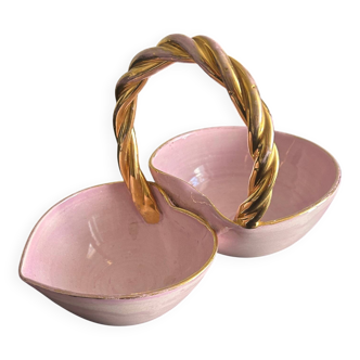 heart-shaped pocket dish in earthenware from Louviers