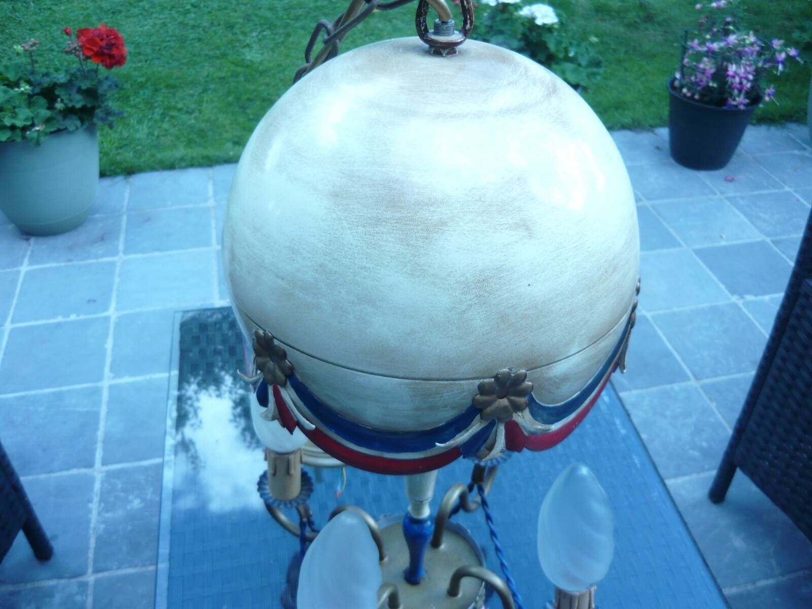 French revolution hot air balloon chandelier 4 lights
