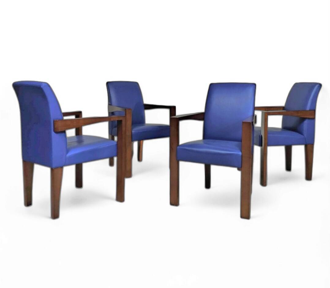 4 x Hugues Chevalier conference Ying Bridge chair / leather