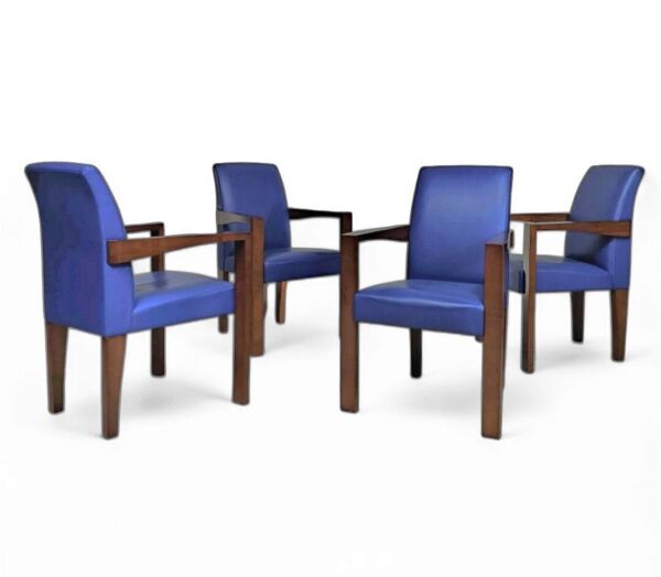 4 x Chaise de conférence Ying Bridge Hugues Chevalier / cuir