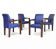 4 x Chaise de conférence Ying Bridge Hugues Chevalier / cuir