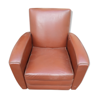 Vintage 50s club chair in skai