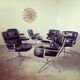 6 fauteuils en cuir Lobby Chair design Ray et Charles Eames, Hermann Miller