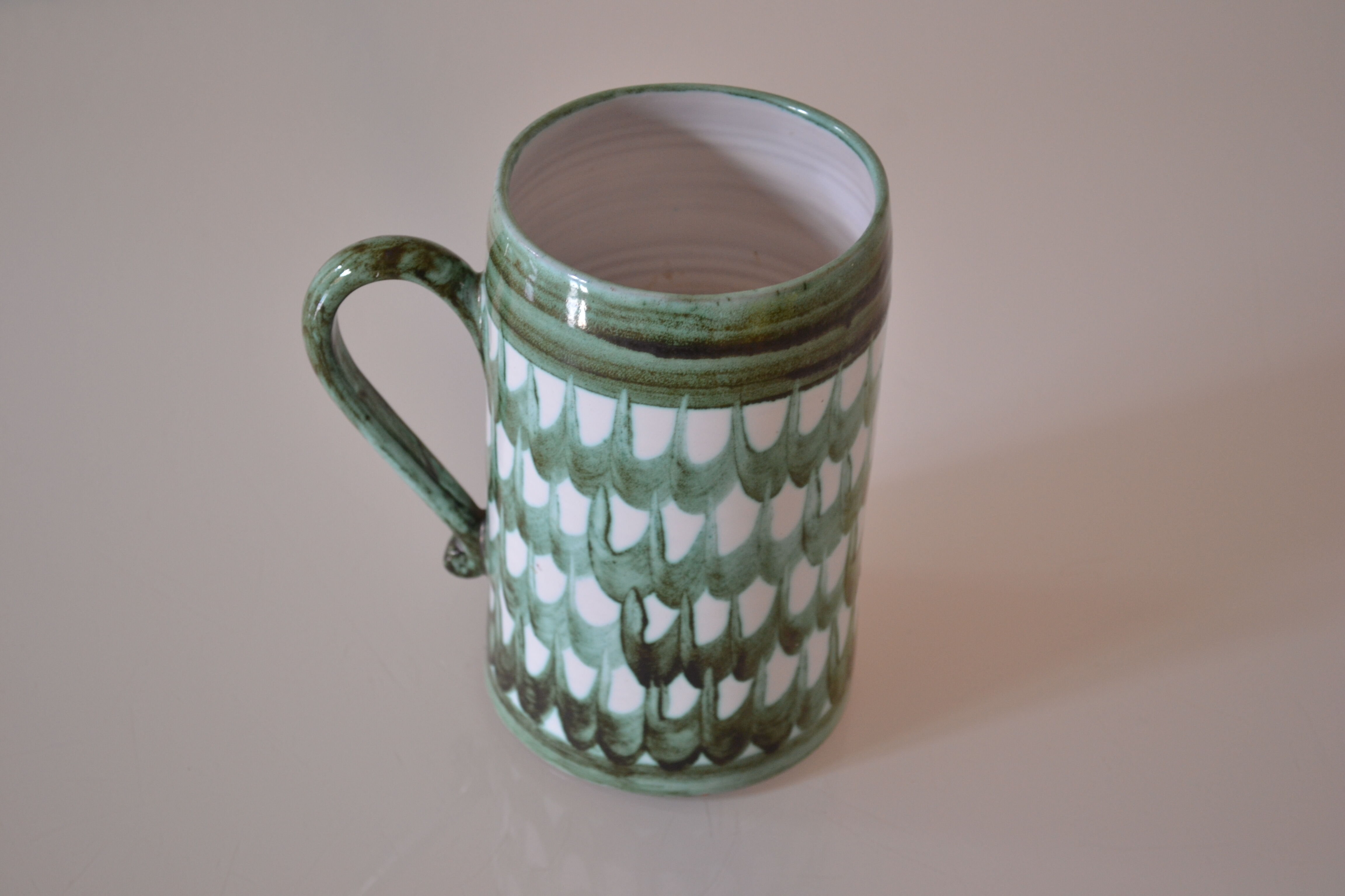 Vintage ceramic beer mug hallstatt austria