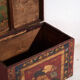 Antique chest painted vermilion red made of pine – China, circa 1900