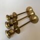 6 german brass candleholders